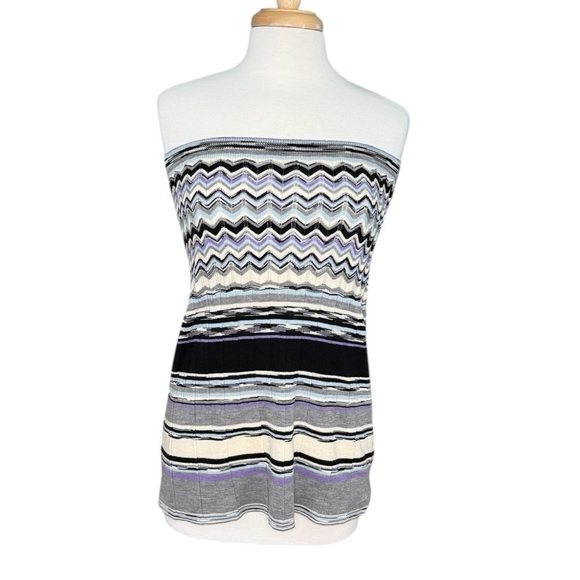 Missoni Zigzag Knit Tube Top in Purple and Black Size Small - Picture 11 of 11